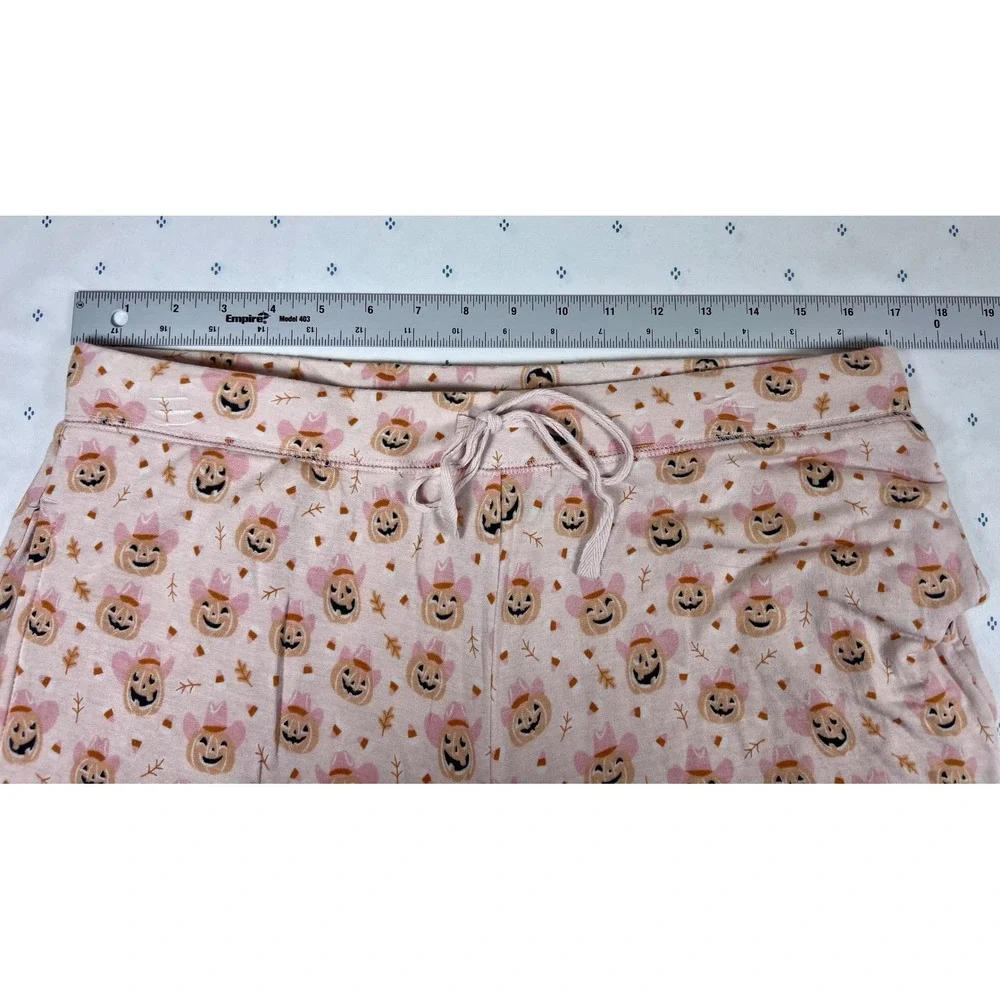 Cupcakes and Cashmere‎ Pink Cowboy Hat Pumpkin Pajama Pants Womens L Halloween